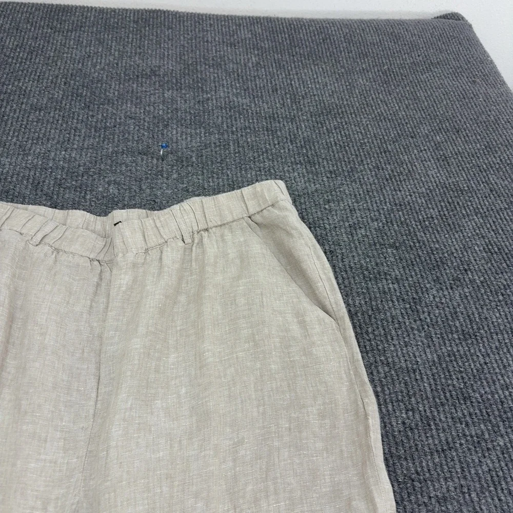 Quince Pants Women XL Tan Linen Relaxed Fit Minimalist Summer Casual